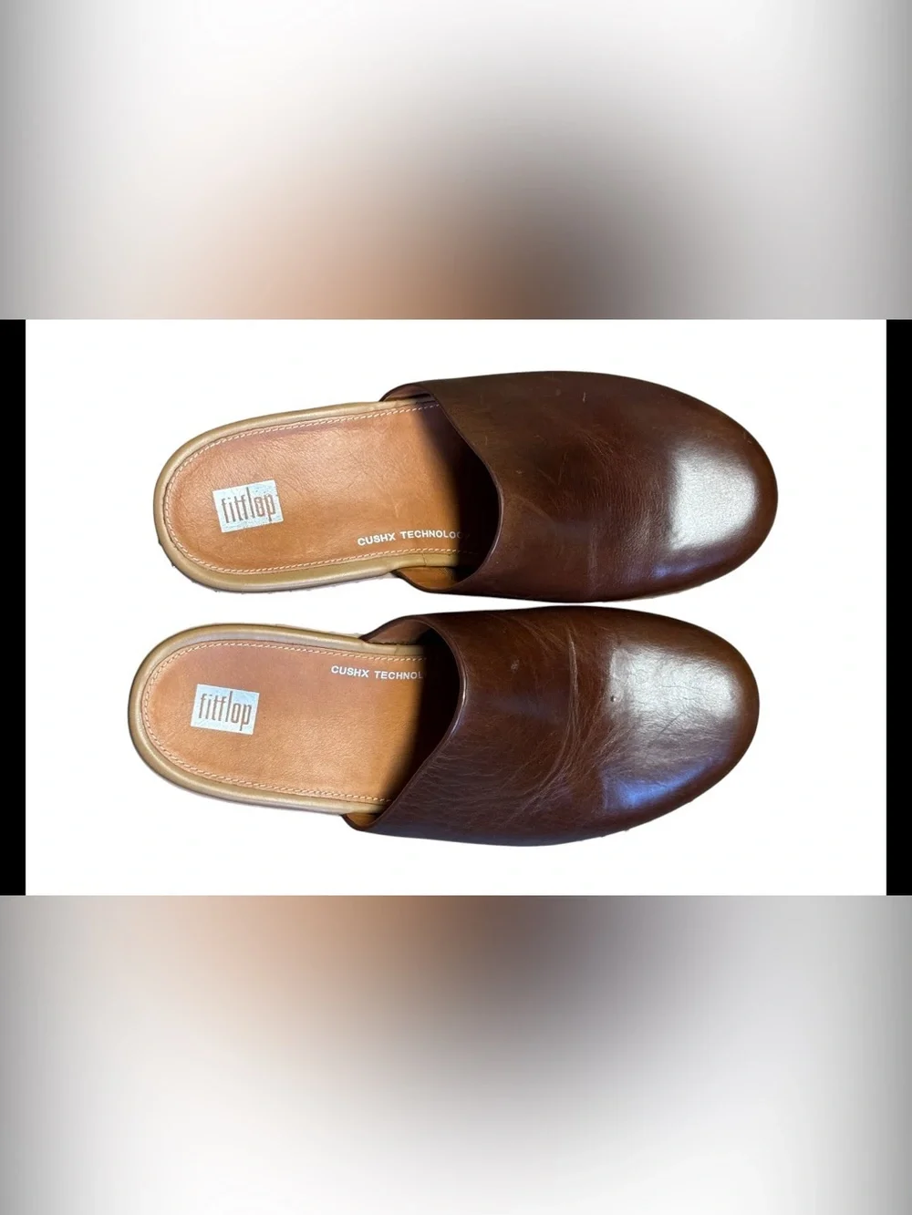 FitFlop Pilar Leather Platform Mules Women Size 8 Boho Casual